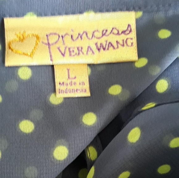 NWT Vera Wang polka junior girl button down blouse - Picture 8 of 8